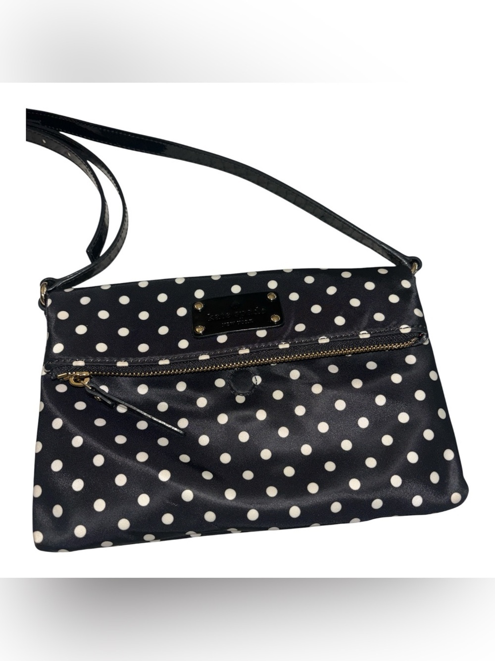 kate spade Black and White Polka Dot Crossbody Bag